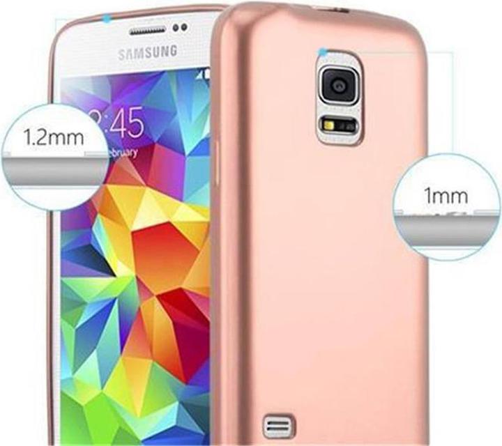 Actual product image Cadorabo TPU Matt Metallic Cover (Samsung Galaxy S5, Samsung Galaxy S5 Neo)