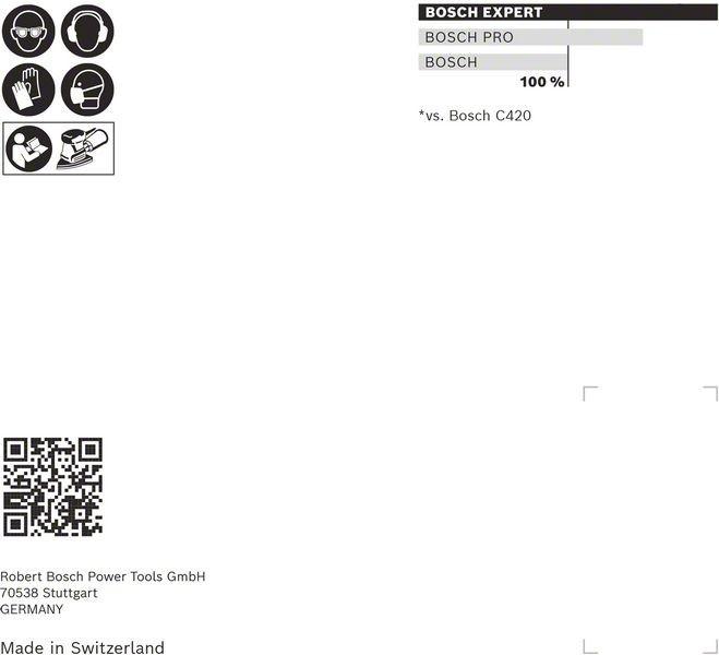 Actual product image Bosch Professional Zubehör EXPERT C470 Sandpaper, 102 x 62/93 mm, G 240, 10 pieces (240)