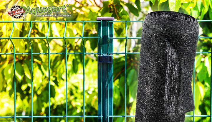 Actual product image Aquagart 26m Schattiernetz Zaunblende Tennisblende Windschutznetz Sichtschutzzaun 90g 2m (2600 cm)