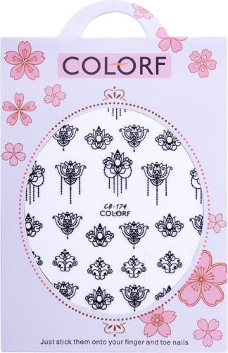 Nagellack24 Nail Art Sticker Selbstklebend Schwarz (Schwarz)
