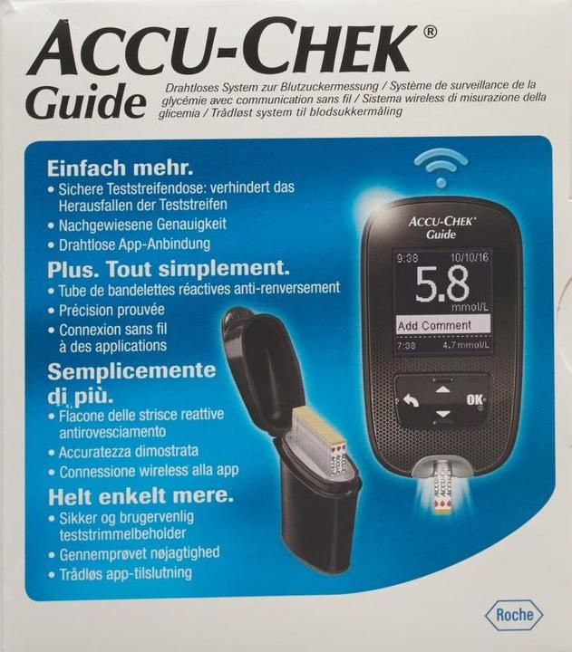Produktbild Accu-Chek Guide Set mmol/l inkl. 10 Tests (Blutzuckermessgerät)