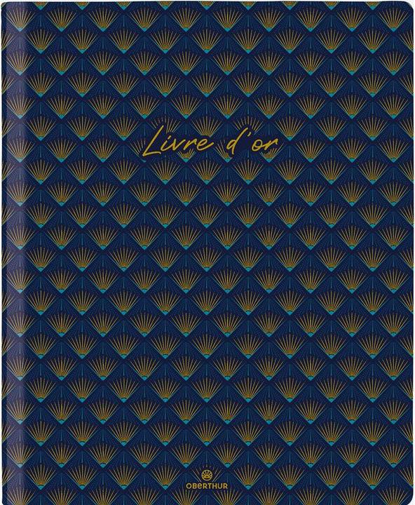 Image du produit Oberthur Livre D'Or Carnet Versailles Marine Format Portrait 22X27- 200 Pages - Souple - Uni