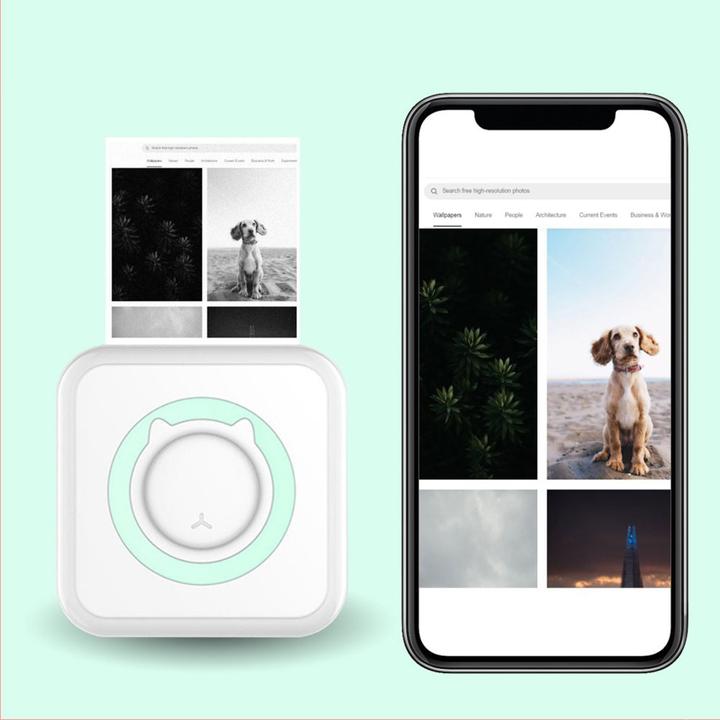 Image du produit Apfelkiste Sofortbild Smartphone Drucker für iOS/Android tragbar (Couleur)