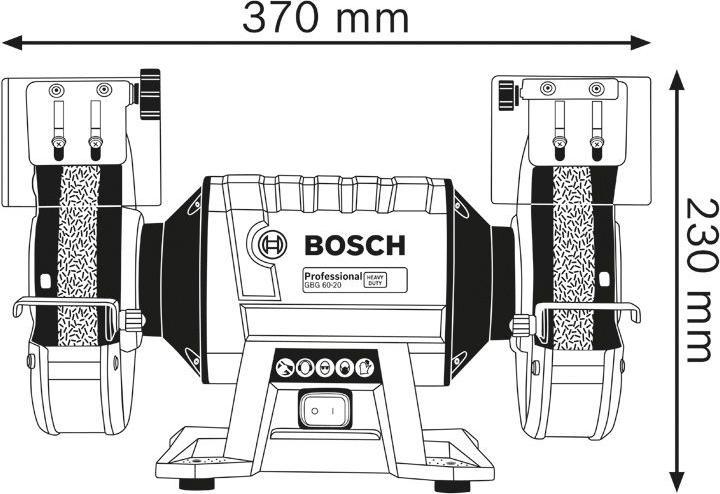 Image du produit Bosch Professional GBG 60-20 Professional (Meuleuse d'établi, 600 W)