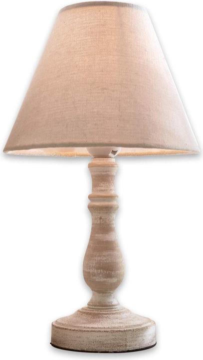 Image du produit Loberon Lampe de table Kayenta lin/blanc antique (E27)