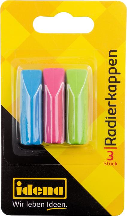 Actual product image Idena Eraser caps coloured 3s