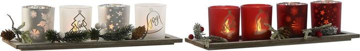Produktbild Esprit Weihnachtliche Kerzenhalter Home Weiss Rot 40 X 9 X 13,5 cm (5 Stücke) (2 Stück)