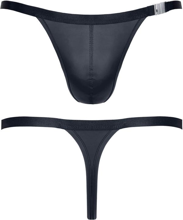Produktbild Regnes Fetish Planet Wetlook Tanga mit Schnalle (S)