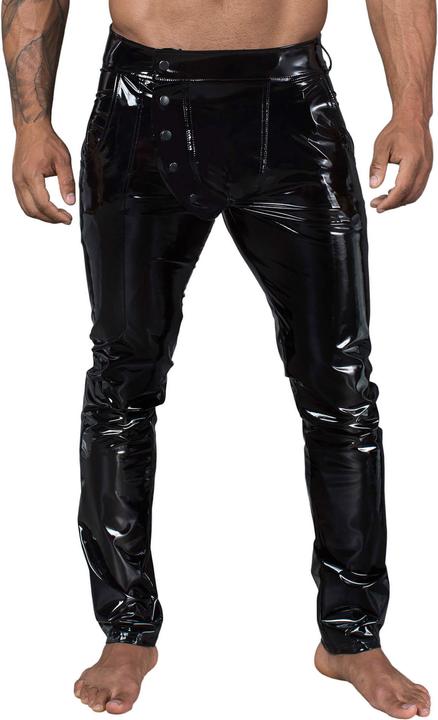 Noir Handmade Pantaloni lunghi in PVC elasticizzato (M)