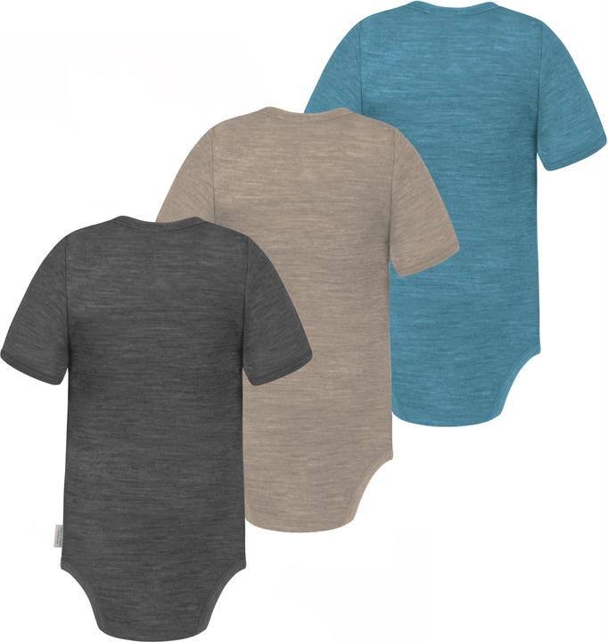 Immagine prodotto Normani Set di 3 body baby in merino a maniche corte "Tauranga" - 9295 (56)