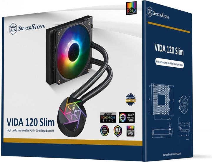 Produktbild Silverstone SST-VD120-SLIM - High Performance slim All-In-One Liquid Cooler, Single Adjustable 120mm