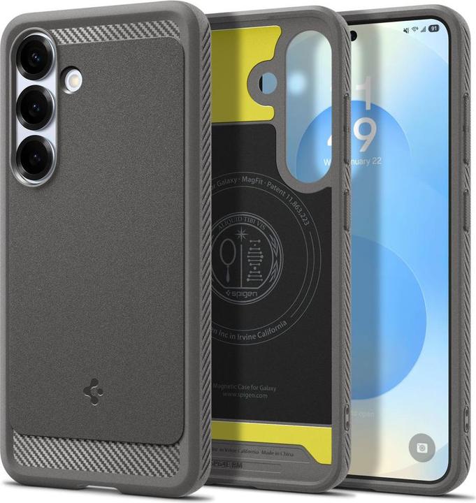 Image du produit Spigen Rugged Armor Mag MagSafe Hülle für Samsung Galaxy S25 – grau (Samsung Galaxy S25)