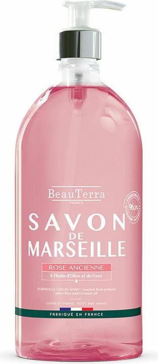 BeauTerra Flüssigseife Marseille alte Rose (Flüssigseife, 1000 ml)