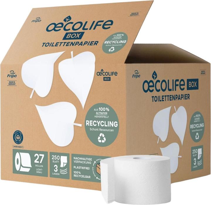 Actual product image Oecolife Toilet paper box RECYCLING XXL (27 x)