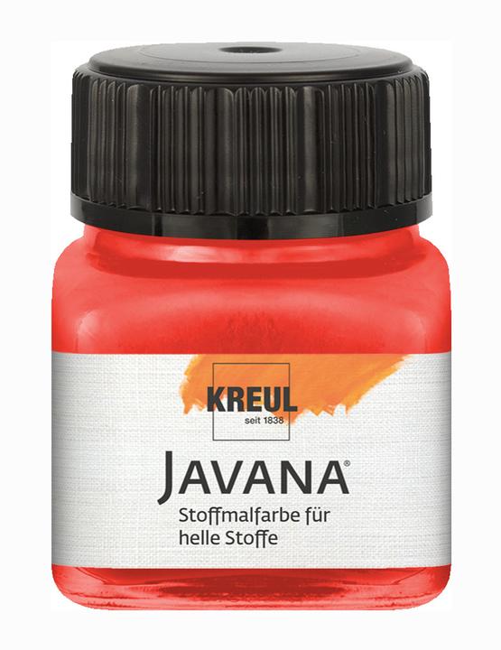 Magni KREUL 90941 - Javana Stoffmalfarbe für helle Stoffe, 20 ml Glas in rot, geschmeidige Farbe auf Wasse (Rot)