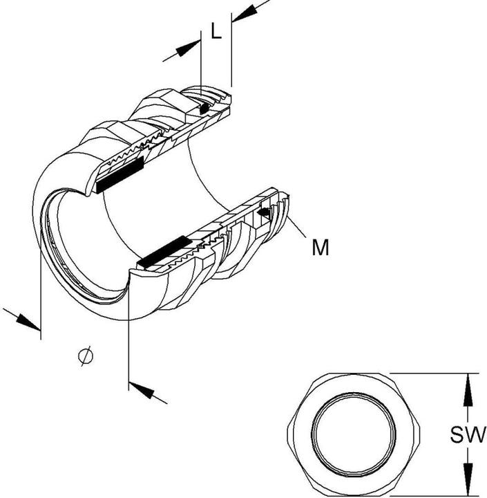 Actual product image Kleinhuis IPON cable gland M20 2234M20 Ms 2234M20