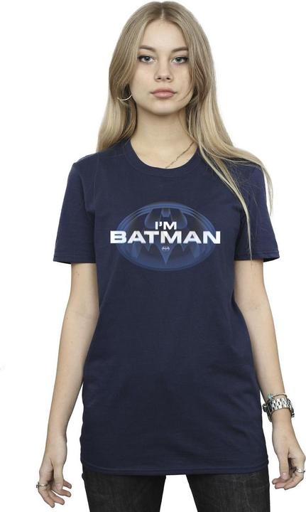 Actual product image Womens/Ladies The Flash I'm Batman Cotton Boyfriend T-Shirt (L)