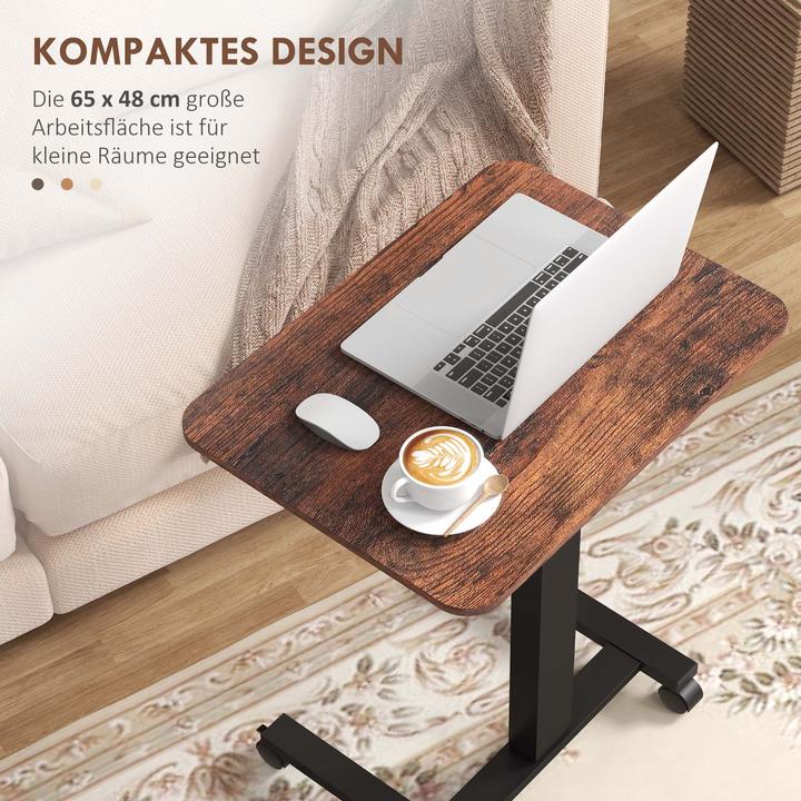Produktbild Vinsetto Höhenverstellbarer Rolltisch mit Rollen (48 x 65 x 108 cm)