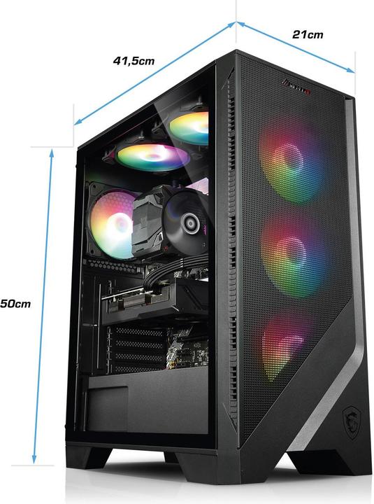 Actual product image Kiebel Gaming PC Firebolt 10 Intel Core i7-10700F, 32GB DDR4, NVIDIA RTX 3050 8 GB, 1TB SSD (Intel Core i9-11900KF, 32 GB, 1000 GB, GeForce RTX 3050)