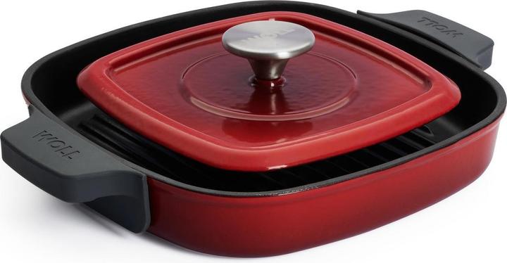 Produktbild Woll Grillpfanne Iron mit Steakpresse Chili (28 cm, Grillpfanne, Gusseisen)