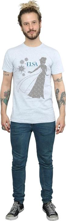 Actual product image Disney Mens Frozen Elsa Christmas Silhouette T-Shirt (S)