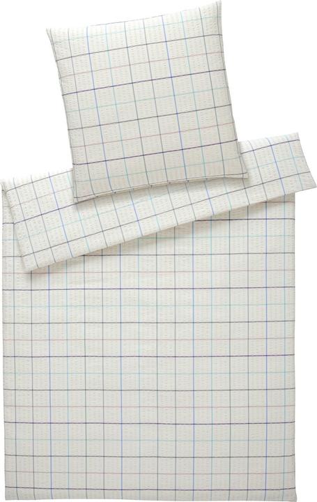 Produktbild Elegante Web-Seersucker Bettwäsche Trondheim multi blau (Bettwäsche Set, 160x210 cm + 65x100 cm)