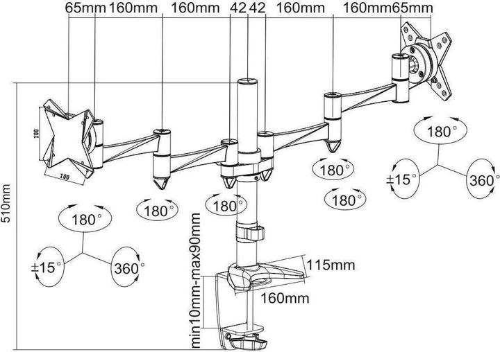Produktbild Neomounts Fpma-D1330dblack (Tisch, 27")