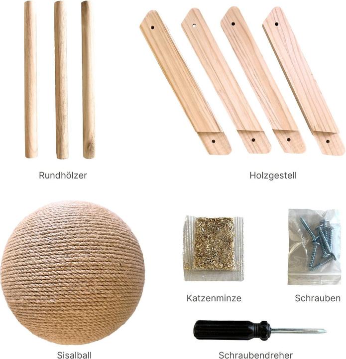 Produktbild Hermex Kratzball für Katzen Kratzspielzeug Katzenball Kratzkugel Katzenspielzeug (Kratzspielzeug Katze)