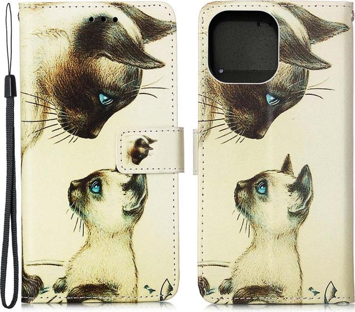 Immagine prodotto Ueli Express Custodia a libro per iPhone 13 Pro Custodia con portacarte Cat nut (Apple iPhone 13 Pro)