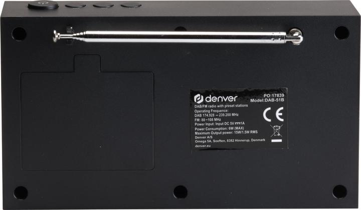 Actual product image Denver DAB-51B (DAB, FM)