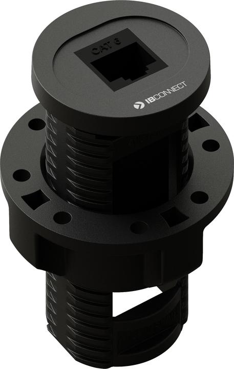 Image du produit IB Connect BIT Unité de prise noire 1x RJ45 Cat 6 UTP