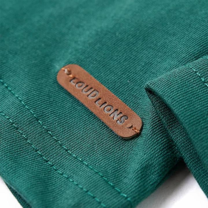Immagine prodotto VidaXL Camicia a maniche lunghe per bambini verde 128,Materiale: 100 (128)