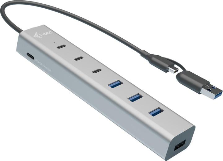 i-tec USB-C/USB-A Charging Metal HUB 7 Port 3x USB-C 3.2 Gen. 1 4x USB-A 3.2 Gen. 1 (USB-C, USB-A, 7 Ports)