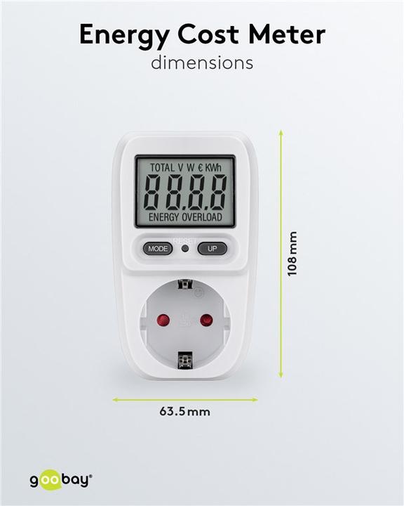 Produktbild Goobay Digitales Energiekostenmessgerät Basic