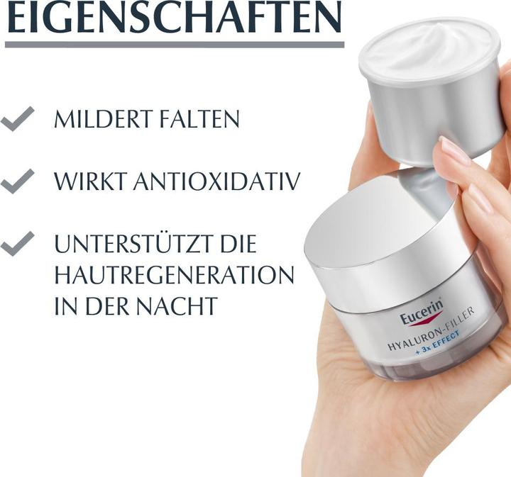 Produktbild Eucerin HYALURON-FILLER + 3x EFFECT Nacht Nachfüllkapsel (50 ml, Nachtcreme)