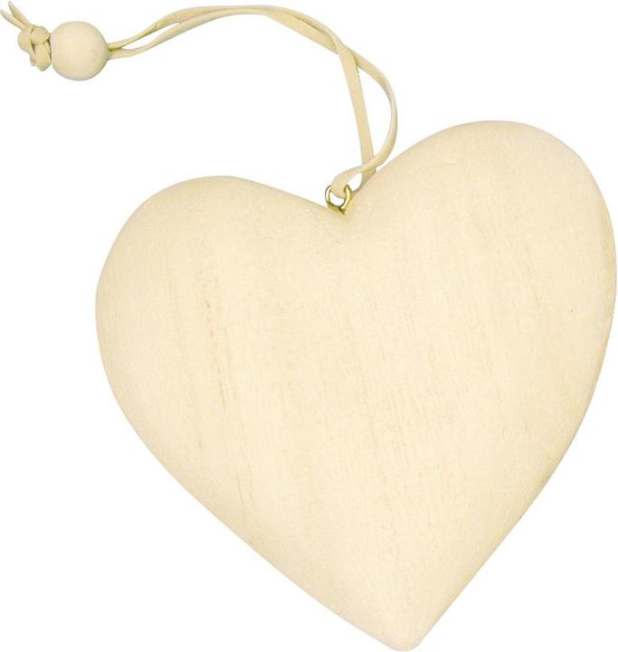 Rayher Pendentif en bois naturel Coeur rustique Ø 10,0 cm