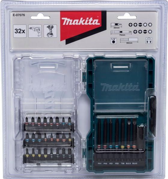 Actual product image Makita Bit set 32pcs. (Cross Phillips PH M1, Cross Phillips PH M2, Cross Pozidriv PZ M1, Cross Pozidriv PZ M2, Hexagon socket TX M30, Cross Pozidriv PZ M0, Cross Pozidriv PZ M3, Cross Phillips PH M0, Cross Phillips PH M3, Screw slot M3, Screw slot M4, Hexagon socket TX M10, Hexagon socket TX M15, Hexagon socket TX M20)