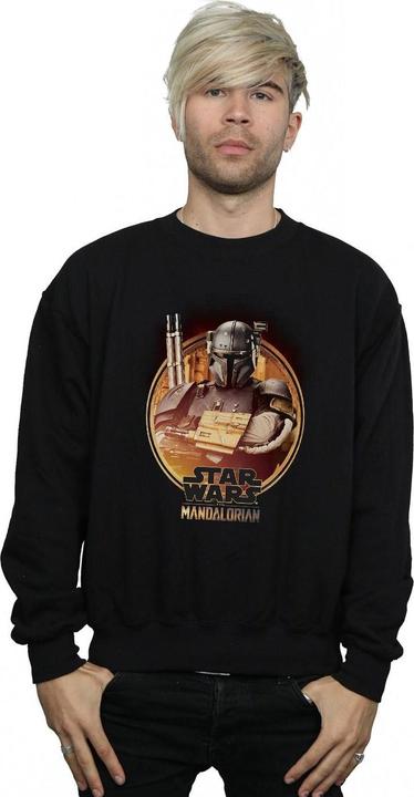 Actual product image Star Wars Mens The Mandalorian Paz Vizsla Framed Sweatshirt (S)