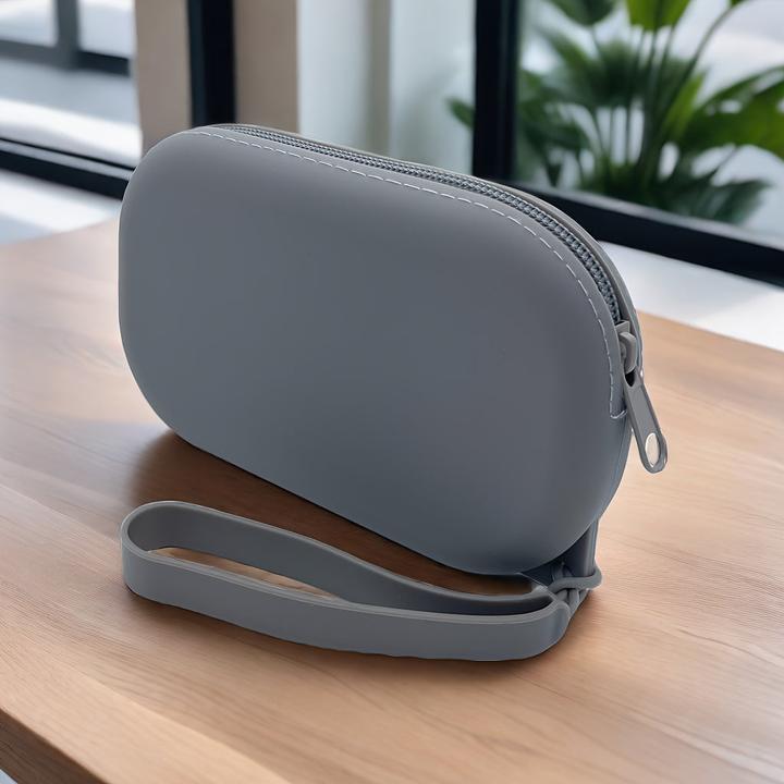 Only-Bags.Store Ovale Silikontasche zur Aufbewahrung von kleinen Gegenständen wie Münzen, Bankkarten, Kopfhörern (1 l)