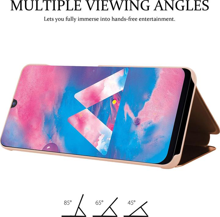 Actual product image Cadorabo Book Smart View Mirror Cover (Samsung Galaxy M30, Samsung Galaxy A40s)