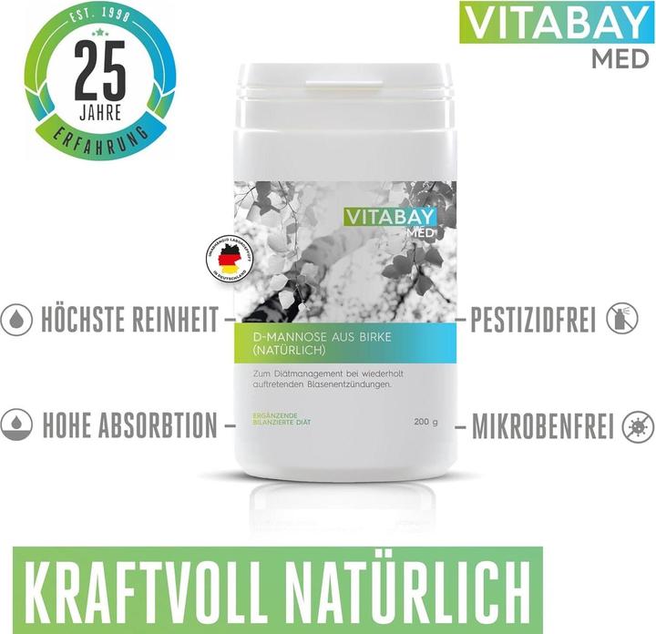 Immagine prodotto Vitabay D-Mannose Pulver vegan 200 g (1 Pezzo/i, 200 g)