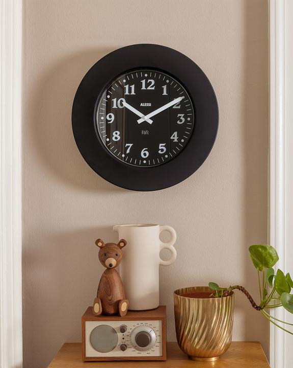 Produktbild Alessi Wanduhr schwarz (40 cm)