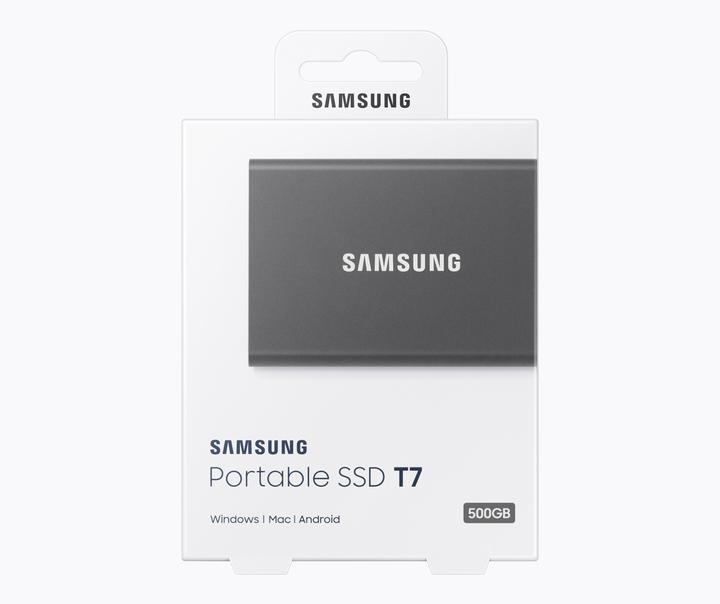 Actual product image Samsung Portable T7 Titan Grey (500 GB)