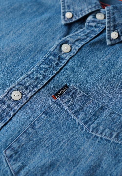 Produktbild Superdry ESSENTIALS L/S DENIM SHIRT Heren Overhemd (L)