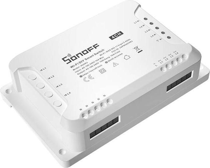 Produktbild Sonoff 4CHR3 - 4-gang Wi-Fi Smart Switch (Schaltaktor)
