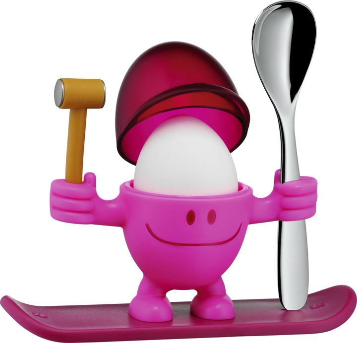 Produktbild WMF Eierbecher mit Löffel lustiger Eierbecher Kinder Kunststoff McEgg pink (1 x)