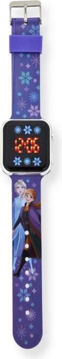 Produktbild Accutime LED-Kinderuhr Disneys Die Eiskönigin (lila), Digitaluhr mit LED-Anzeige für Uhrzeit und Dat (Digitaluhr, 35 mm)