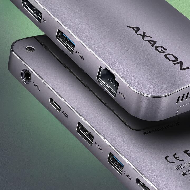 Produktbild Axagon HMC-12GM2 Hub USB 12 in1 10 Gbit (USB-C, 1 Ports)