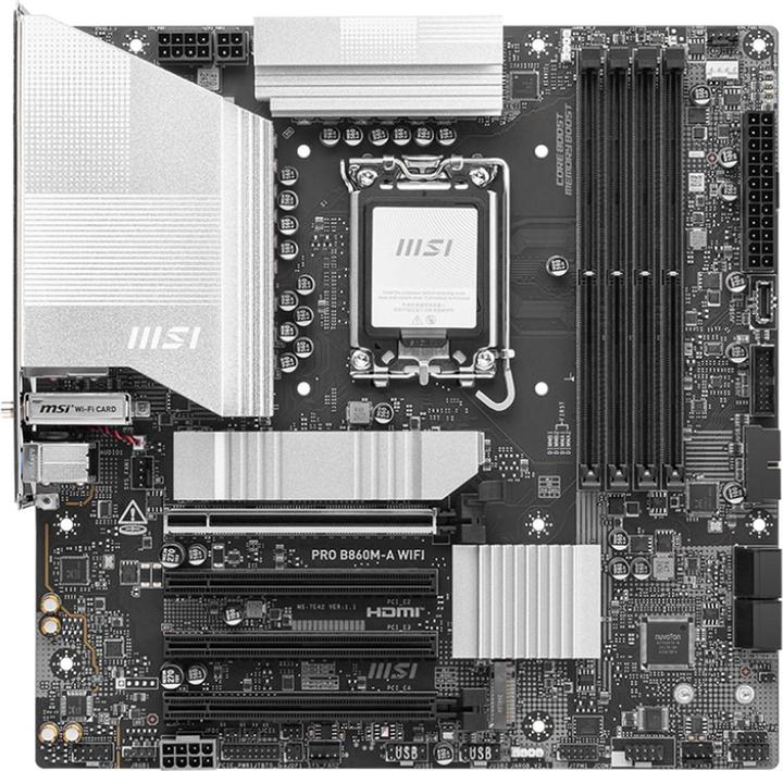 Actual product image MSI PRO B860M-A WIFI (LGA 1851, Intel B860, mATX)