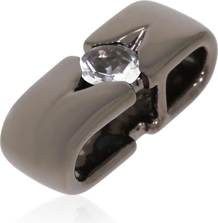 Produktbild Xen Anhänger mit 5 mm Chromdiopsid ca. 0,5 ct. Black Rhodium (925 Sterling Silber)